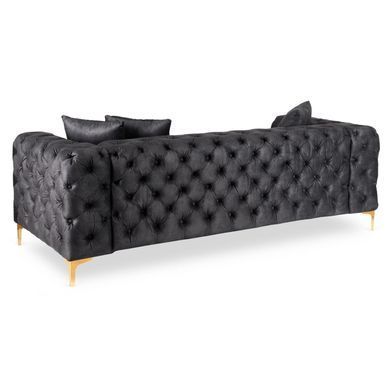 Диван MEBEL ELITE SORRENTO 3SЧорний фотографія