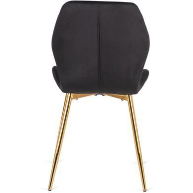Стул бархатный MEBEL ELITE LUCKY Velvet Черный/ Золотой фотография