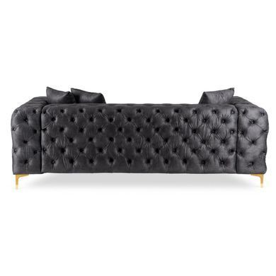 Диван MEBEL ELITE SORRENTO 3SЧорний фотографія