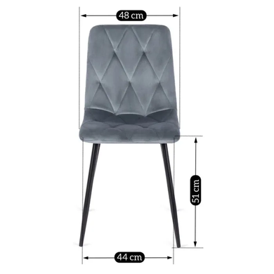 Комплект стіл розкладний MEBEL ELITE CLARK 120(160)х80 см Чорний +4 стільці ROBIN сірий фотографія