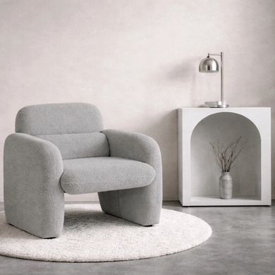 Крісло MEBEL ELITE TOGO Сірий Букле фотографія