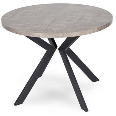 Стол раскладной круглый MEBEL ELITE DORIAN 80(160)х80 см Бетон фотография