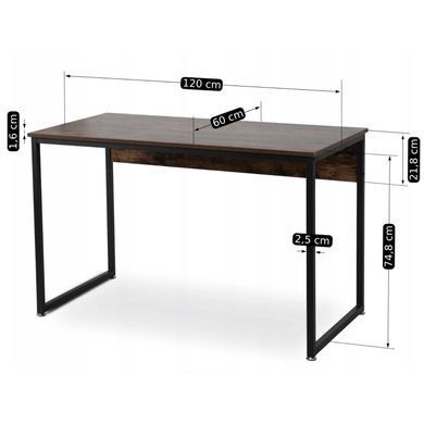 Письменный стол MEBEL ELITE ROSS 120 см Золотой рустик / Черный фотография