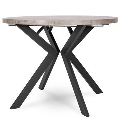 Стол раскладной круглый MEBEL ELITE DORIAN 80(160)х80 см Бетон фотография