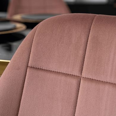 Стілець оксамитовий MEBEL ELITE IRYS Velvet Рожевий/золото фотографія