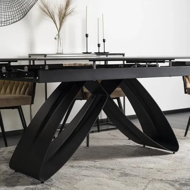 Стіл розкладний MEBEL ELITE LUIGI 160(240)х91 см Чорний мармур фотографія
