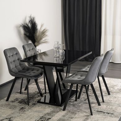 Стіл розкладний MEBEL ELITE CLARK 120(160)х80 см Чорний фотографія