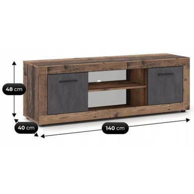 ТВ Тумба MEBEL ELITE BLAGO 140 Темний дуб фотографія