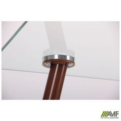 Стіл обідній Умберто AMF 120X70 Горіх /Скло Прозоре фотографія