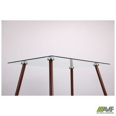 Стіл обідній Умберто AMF 120X70 Горіх /Скло Прозоре фотографія