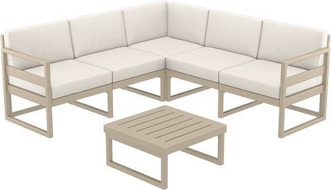Комплект меблів для тераси Siesta Onto Mykonos Lounge Corner Set Taupe Бежевий