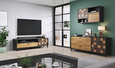 Стінка SOUL 3 Cama Антрацит фотографія