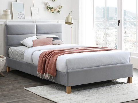 Кровать SIERRA Velvet Signal 120x200 Светло Серый фотография