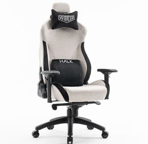 Комп'ютерне крісло VR Racer Textile Halk AMF Сірий фотографія