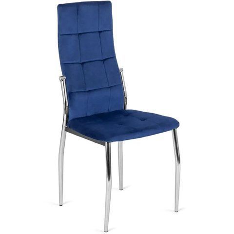 Стул бархатный MEBEL ELITE MOLLY Velvet Темно-синий фотография