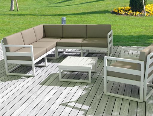 Комплект меблів для тераси Siesta Onto Mykonos Lounge Corner Set Taupe Бежевий