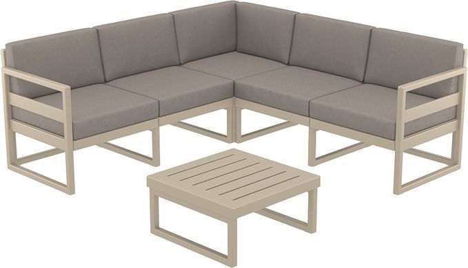 Комплект меблів для тераси Siesta Onto Mykonos Lounge Corner Set Taupe Бежевий