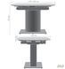 Стол раскладной Billy anthracite AMF 120(180)X90 сeramics Calacatta nero