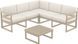 Комплект меблів для тераси Siesta Onto Mykonos Lounge Corner Set Taupe Бежевий