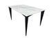 Стіл NORMAN CERAMIC Muie White Intarsio 140x90 Білий Глянець Кераміка Чорний