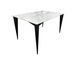Стіл NORMAN CERAMIC Muie White Intarsio 140x90 Білий Глянець Кераміка Чорний