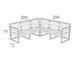 Комплект меблів для тераси Siesta Onto Mykonos Lounge Corner Set Taupe Бежевий