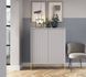 Комод высокий Perfect Home Новая/Nova 2-дверный с золотыми ножками K104 Серый фотография