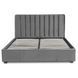 Кровать двуспальная бархатная 140x200 MEBEL ELITE MARI Velvet Серый