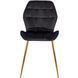Стул бархатный MEBEL ELITE LUCKY Velvet Черный/ Золотой