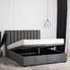 Кровать двуспальная бархатная 140x200 MEBEL ELITE MARI Velvet Серый