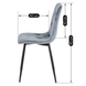 Комплект стіл розкладний MEBEL ELITE CLARK 120(160)х80 см Чорний +4 стільці ROBIN сірий