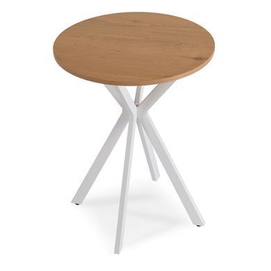 Стіл MEBEL ELITE LAUREN 60X60 Дуб золотий / білий фотографія