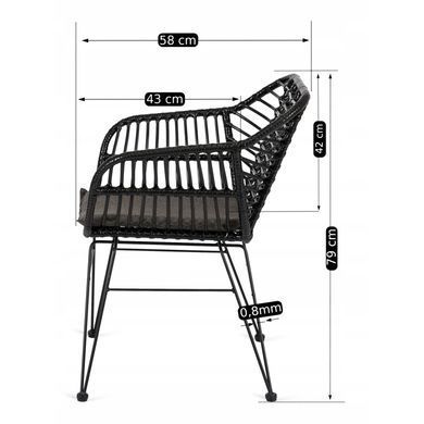 Стілець MEBEL ELITE MUSA Чорний фотографія