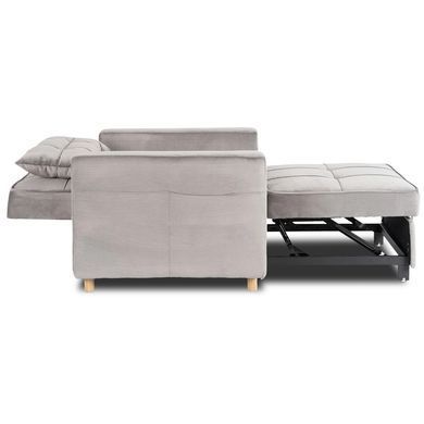 Крісло розкладне MEBEL ELITE SOLOR Velvet Сірий фотографія