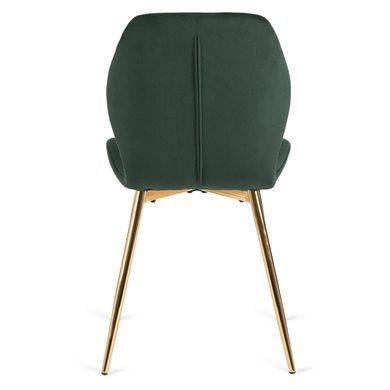 Стілець оксамитовий MEBEL ELITE LUCKY Velvet Зелений / Золотий фотографія