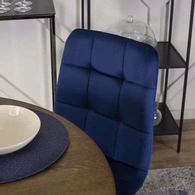 Стілець оксамитовий MEBEL ELITE PERU Velvet, Синій фотографія