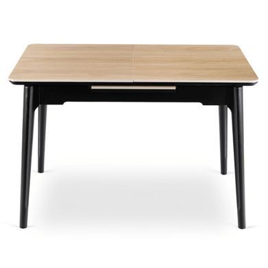 Стол раскладной MEBEL ELITE SAMER 120(160)х80 см Дуб/Черный фотография