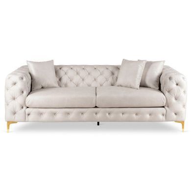 Диван MEBEL ELITE SORRENTO 3S Кремовий фотографія