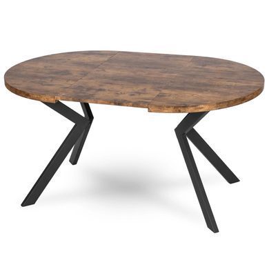 Стіл розкладний круглий MEBEL ELITE DORIAN 80(160)х80 см Дуб рустик фотографія