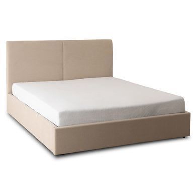 Ліжко двоспальне MEBEL ELITE MARSYLIA Sztruks 140x200 см Беж фотографія