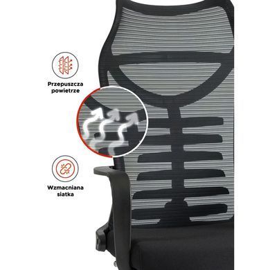 Стул офисный вращающийся MEBEL ELITE ACTON Черный фотография
