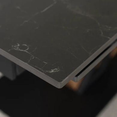Стіл розкладний MEBEL ELITE REX 160(220)х91 см Чорний мармур / Дуб фотографія