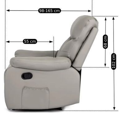 Масажне крісло MEBEL ELITE INTER екошкіра Сірий фотографія