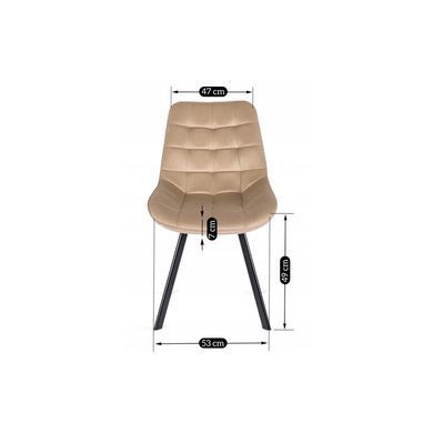 Комплект стол раскладной MEBEL ELITE CLARK 120(160)х80 см Черный +4 стулья RICK Беж фотография