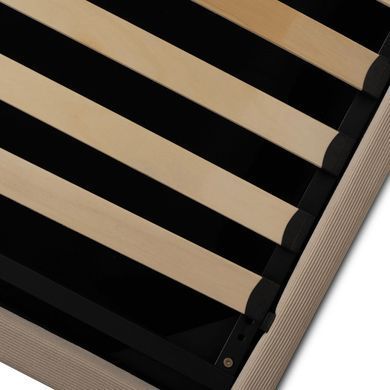 Ліжко двоспальне MEBEL ELITE MARSYLIA Sztruks 140x200 см Беж фотографія