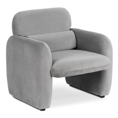 Крісло MEBEL ELITE TOGO Velvet Сірий фотографія