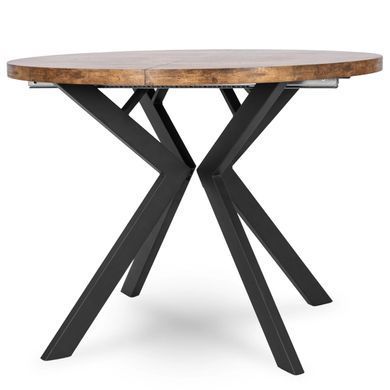 Стіл розкладний круглий MEBEL ELITE DORIAN 80(160)х80 см Дуб рустик фотографія
