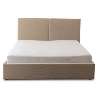 Ліжко двоспальне MEBEL ELITE MARSYLIA Sztruks 140x200 см Беж фотографія