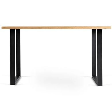 Стіл MEBEL ELITE GLOS 135х80 см Золотий дуб / Чорний фотографія