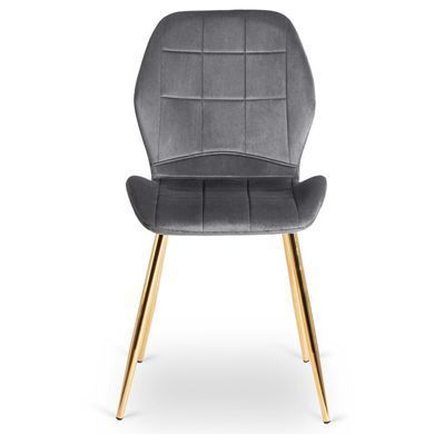 Стілець оксамитовий MEBEL ELITE IRYS Velvet Сірий/золото фотографія